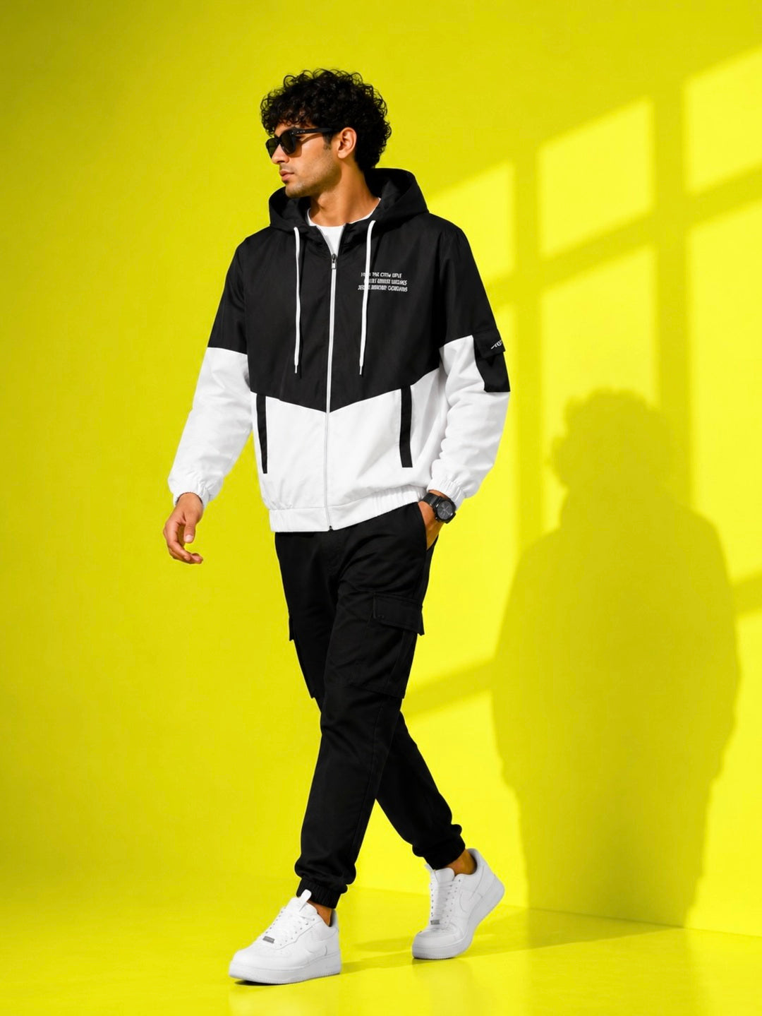 ZYRONA Men Colorblock Casual Jacket