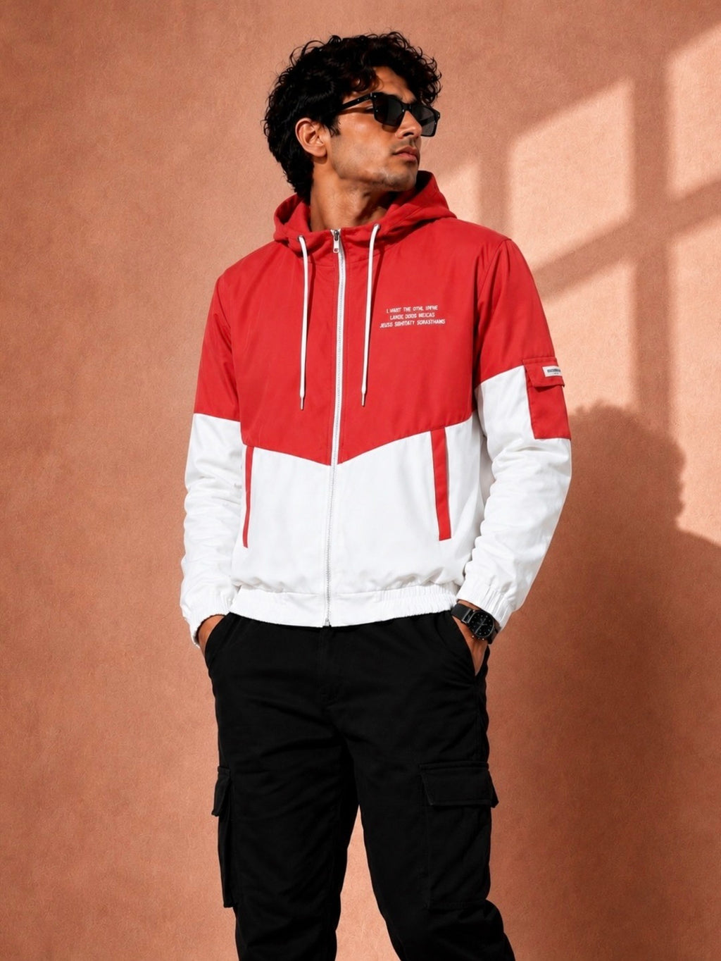 ZYRONA Men Colorblock Casual Jacket