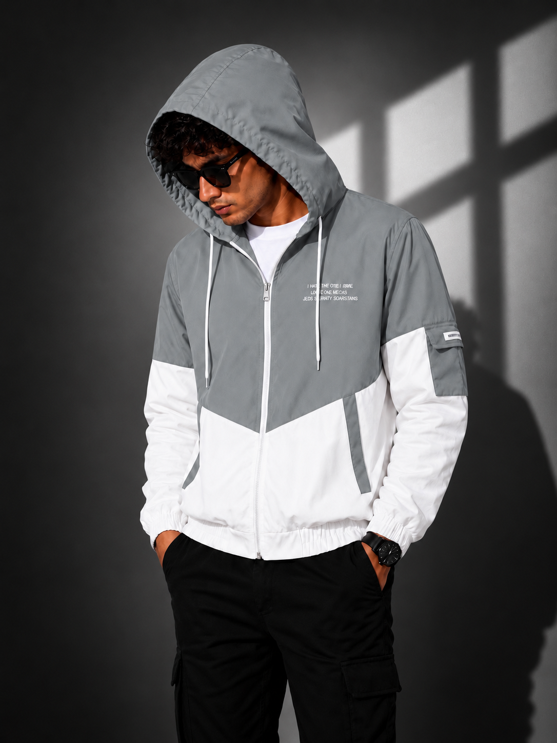 ZYRONA Men Colorblock Casual Jacket