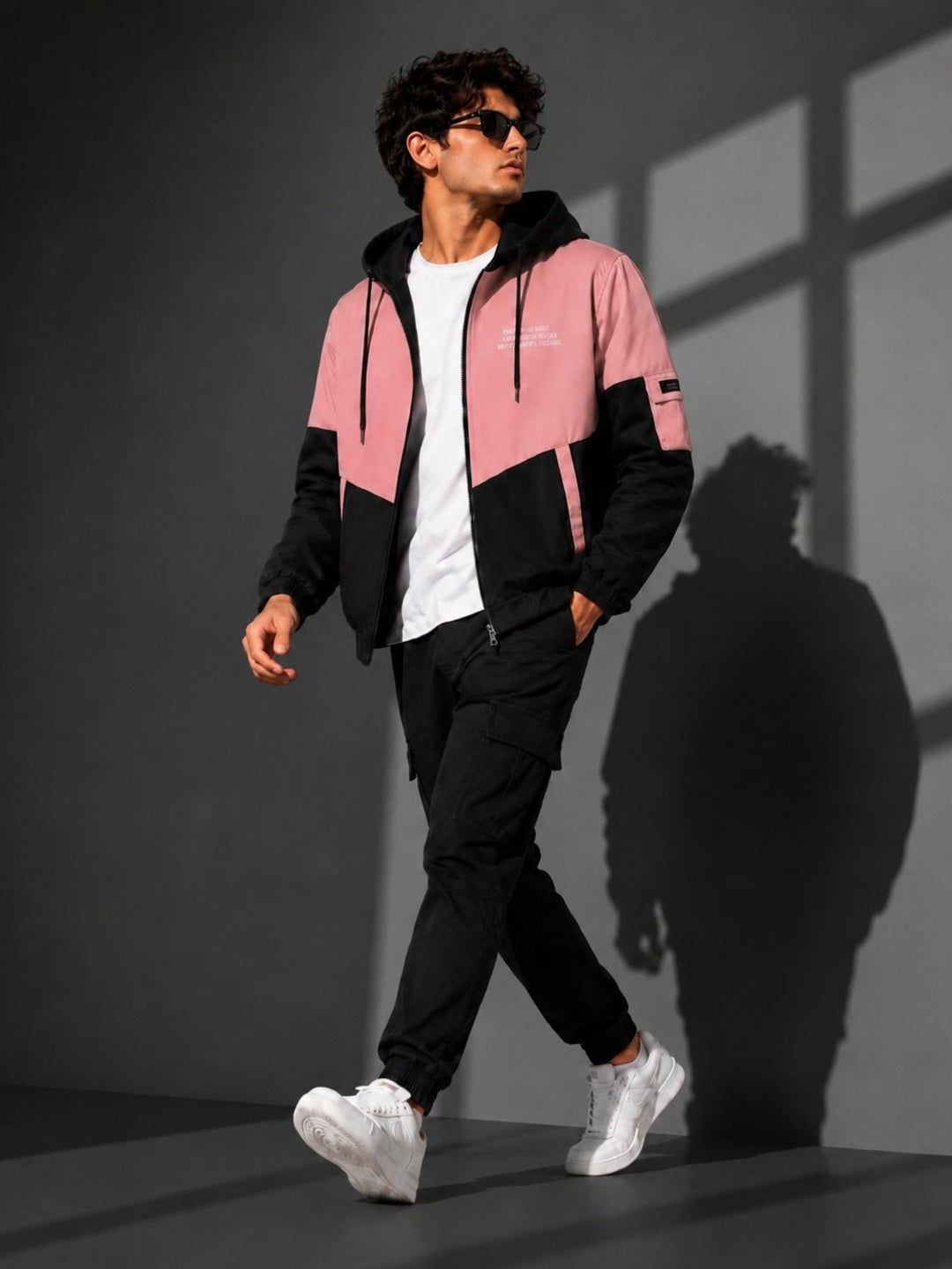 ZYRONA Men Colorblock Casual Jacket