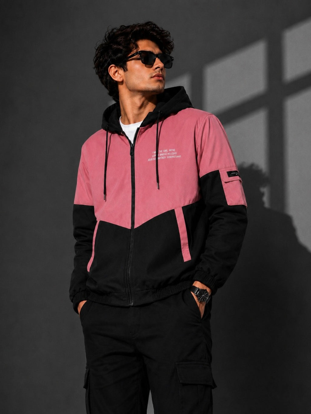 ZYRONA Men Colorblock Casual Jacket