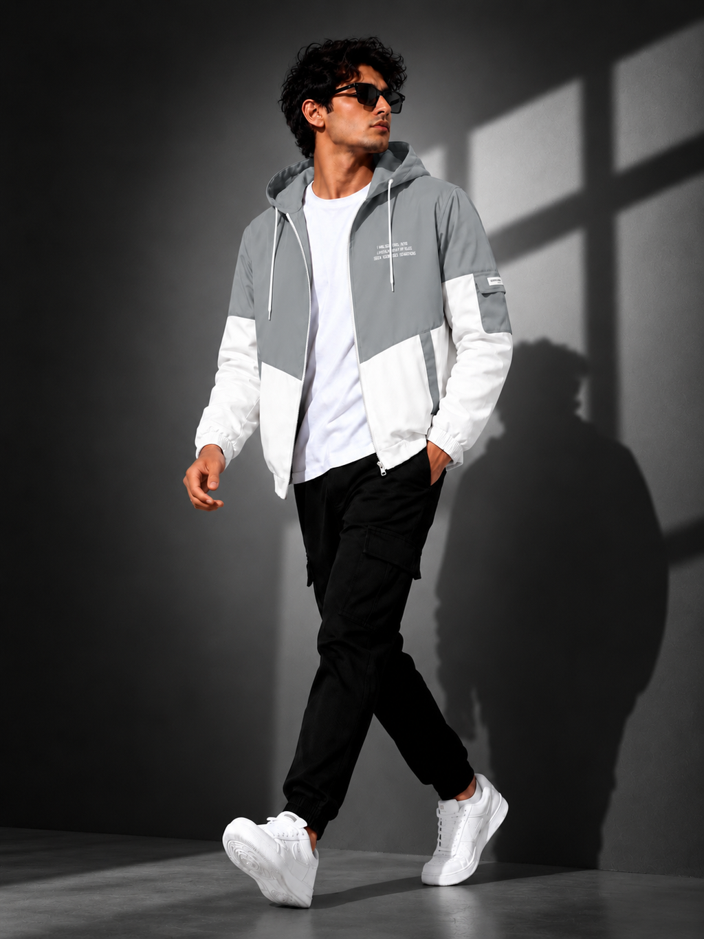 ZYRONA Men Colorblock Casual Jacket