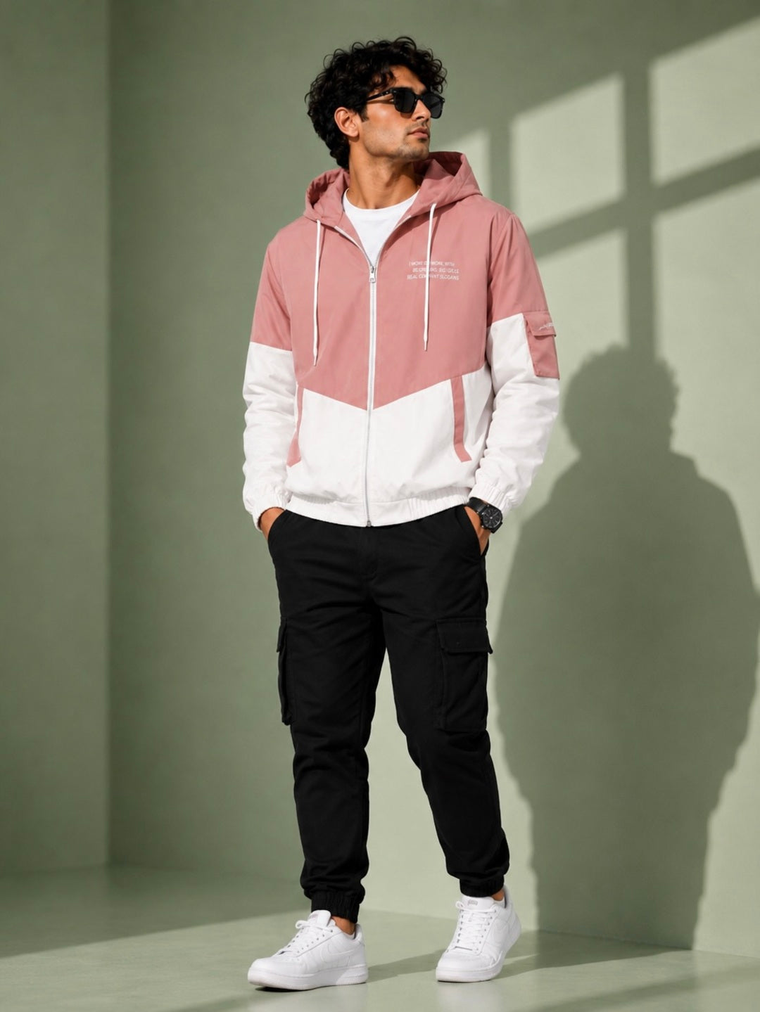 ZYRONA Men Colorblock Casual Jacket