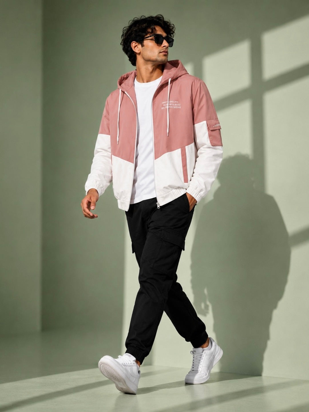 ZYRONA Men Colorblock Casual Jacket