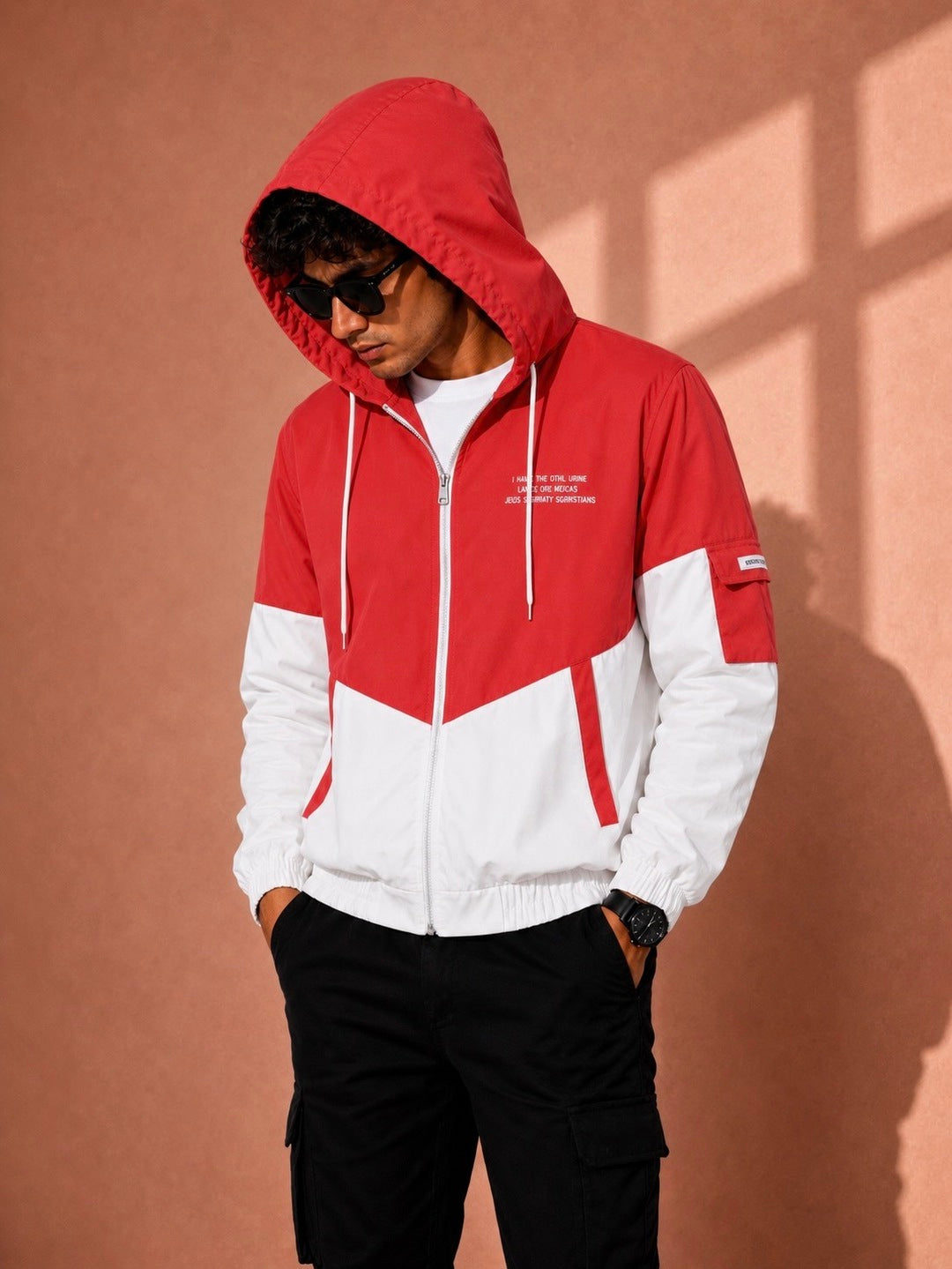 ZYRONA Men Colorblock Casual Jacket
