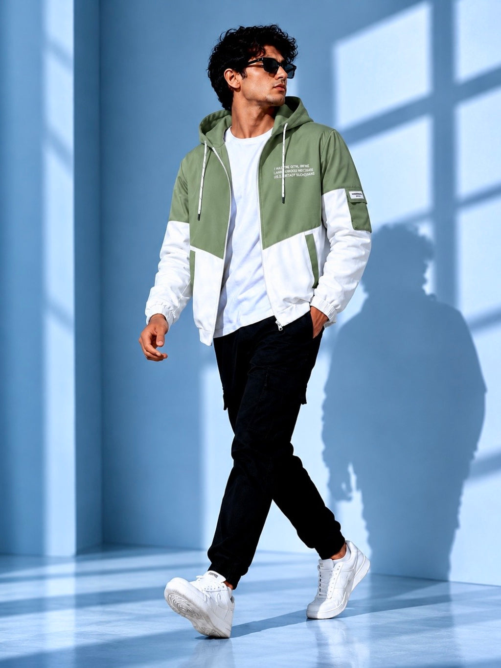 ZYRONA Men Colorblock Casual Jacket