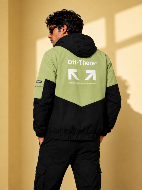 ZYRONA Men Colorblock Casual Jacket