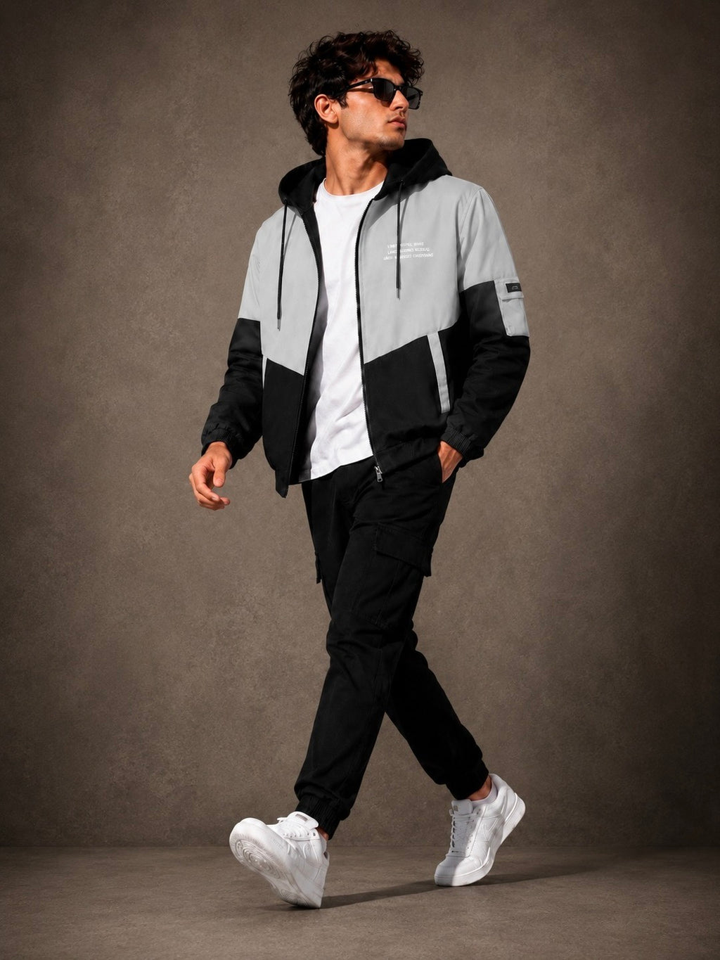 ZYRONA Men Colorblock Casual Jacket