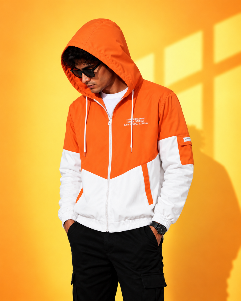 ZYRONA Men Colorblock Casual Jacket