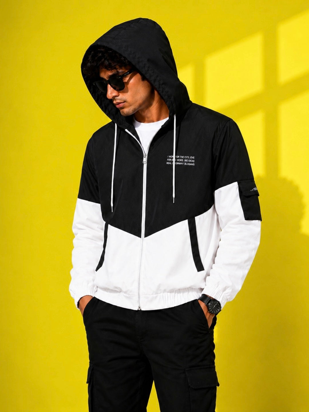 ZYRONA Men Colorblock Casual Jacket