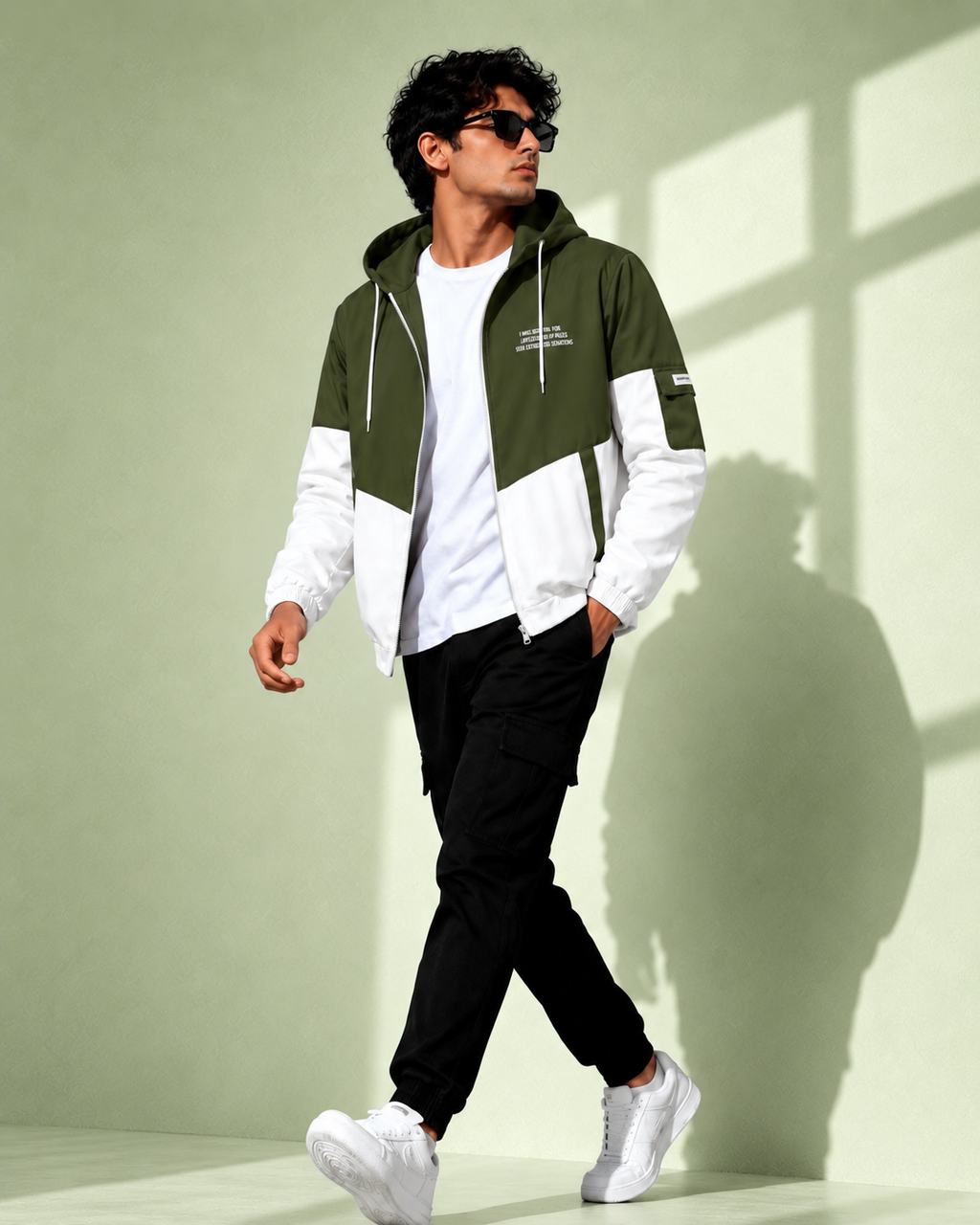 ZYRONA Men Colorblock Casual Jacket