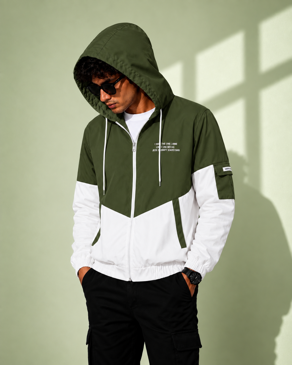 ZYRONA Men Colorblock Casual Jacket