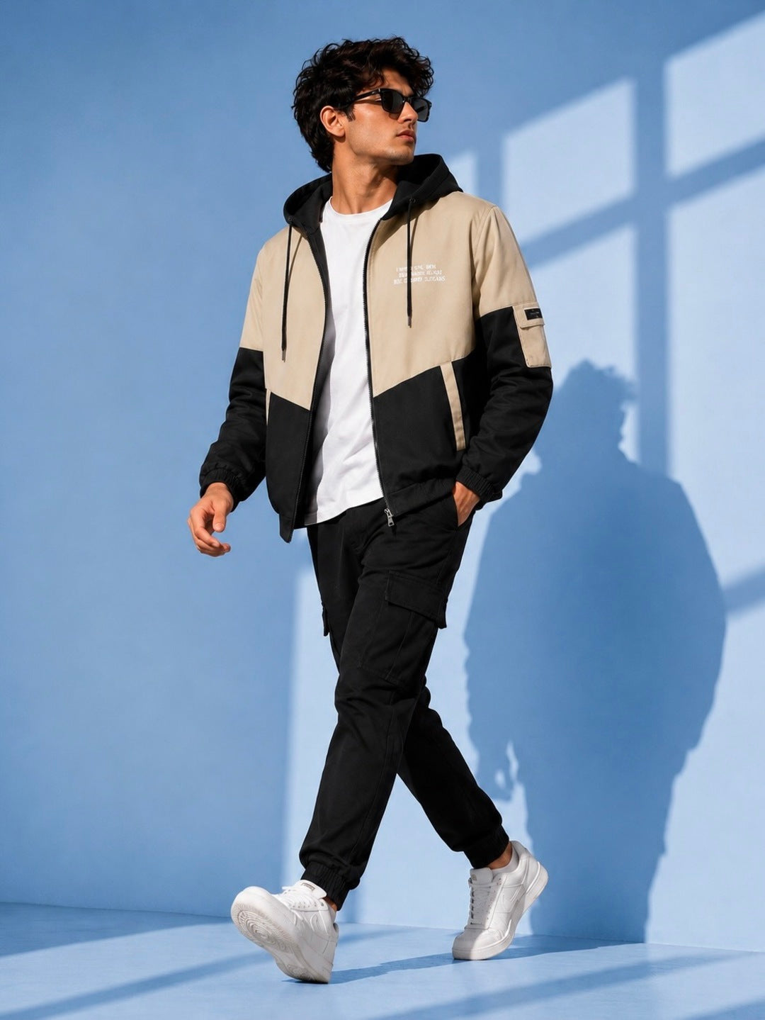 ZYRONA Men Colorblock Casual Jacket