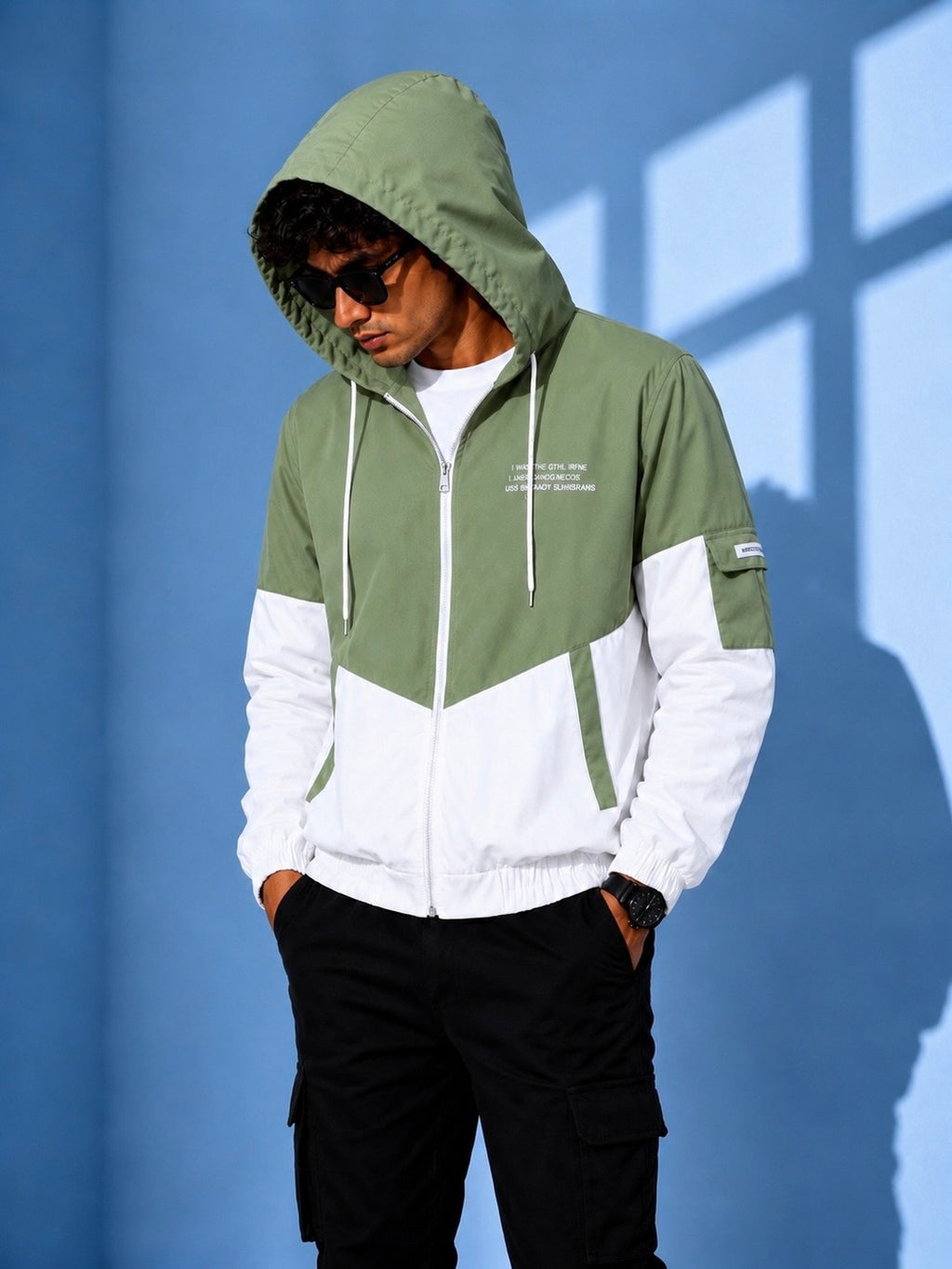 ZYRONA Men Colorblock Casual Jacket