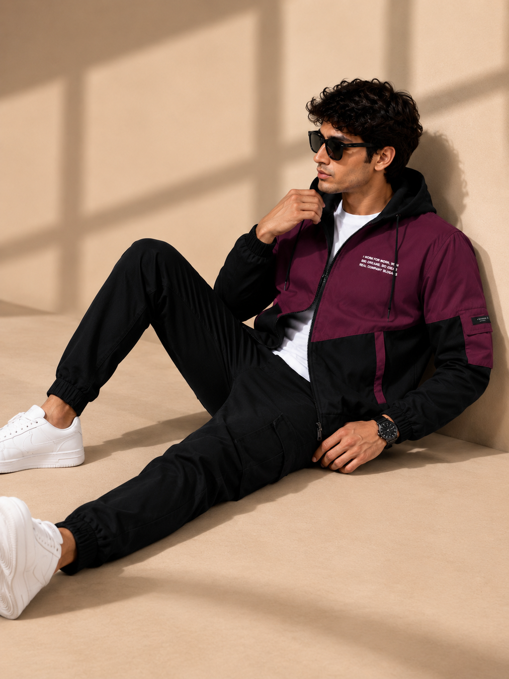ZYRONA Men Colorblock Casual Jacket