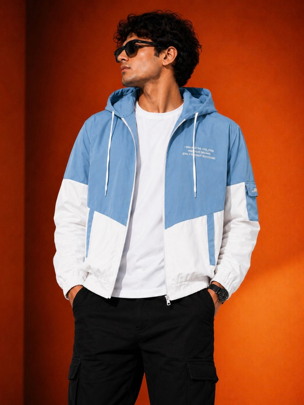 ZYRONA Men Colorblock Casual Jacket