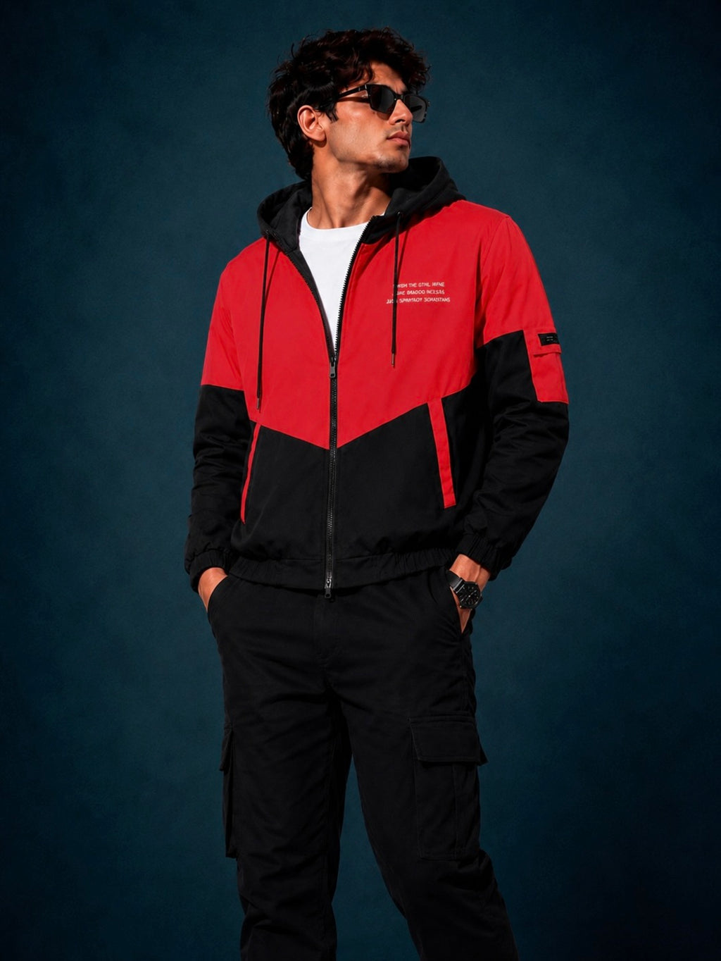 ZYRONA Men Colorblock Casual Jacket