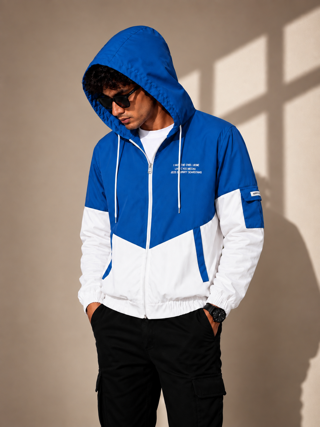 ZYRONA Men Colorblock Casual Jacket