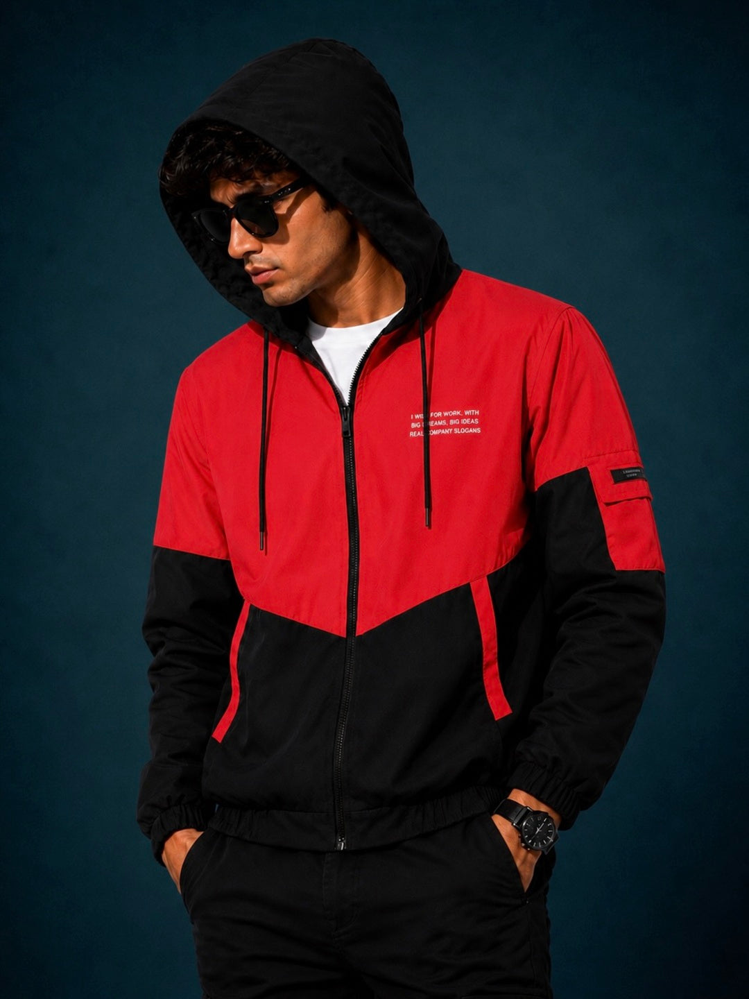ZYRONA Men Colorblock Casual Jacket