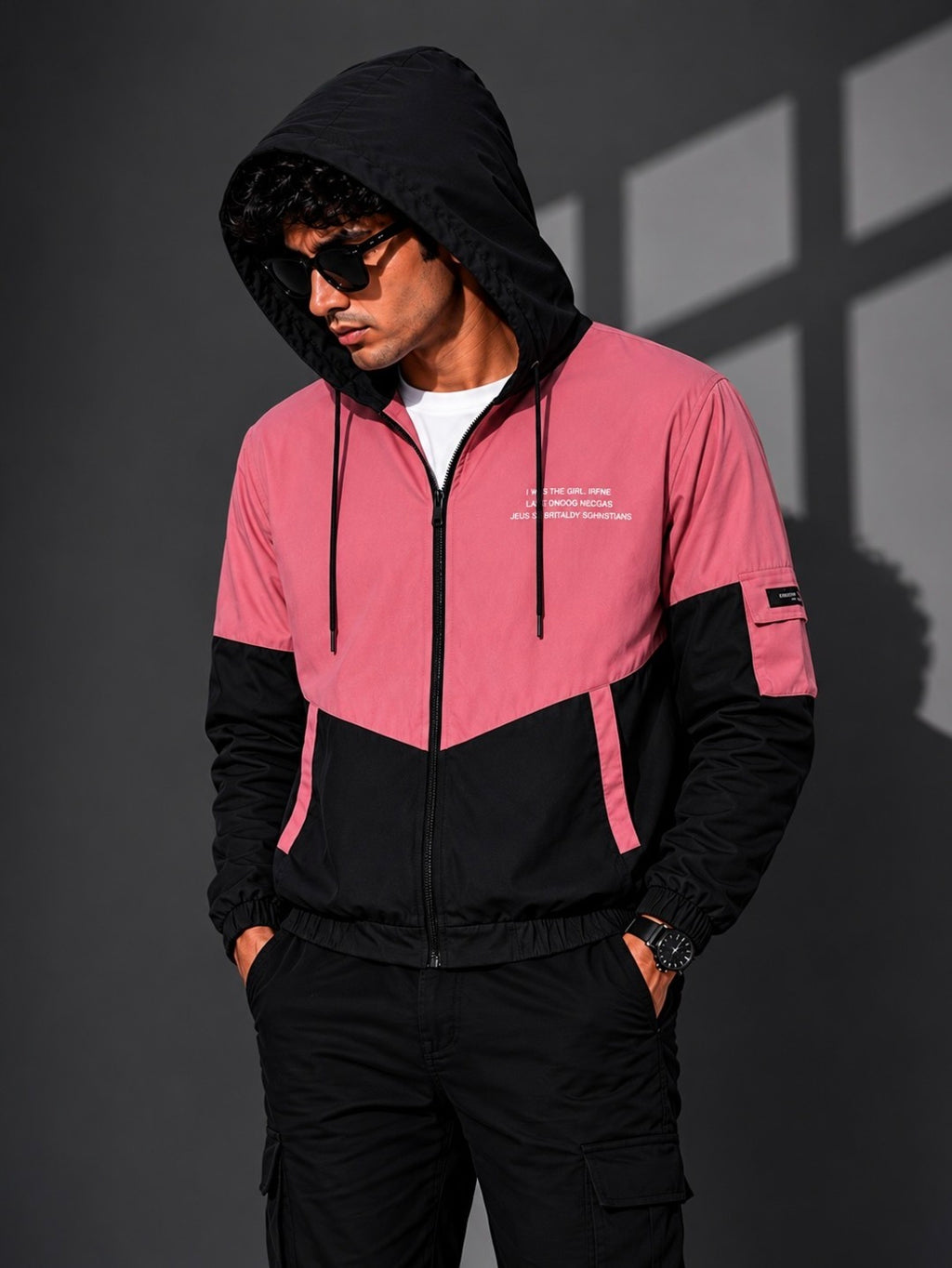 ZYRONA Men Colorblock Casual Jacket
