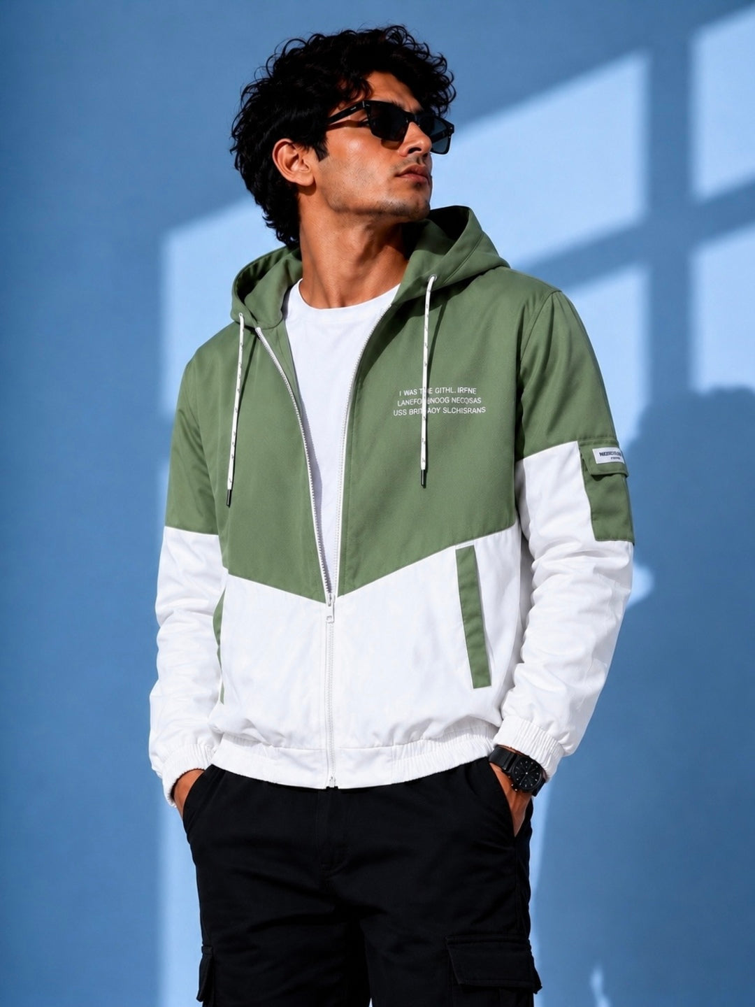 ZYRONA Men Colorblock Casual Jacket