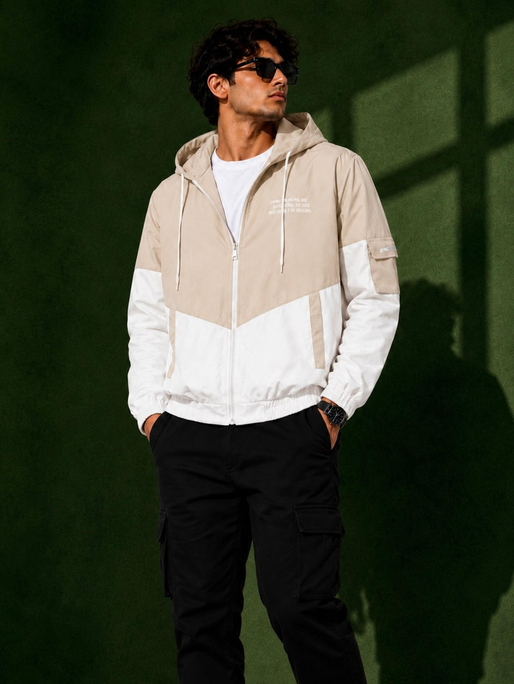 ZYRONA Men Colorblock Casual Jacket