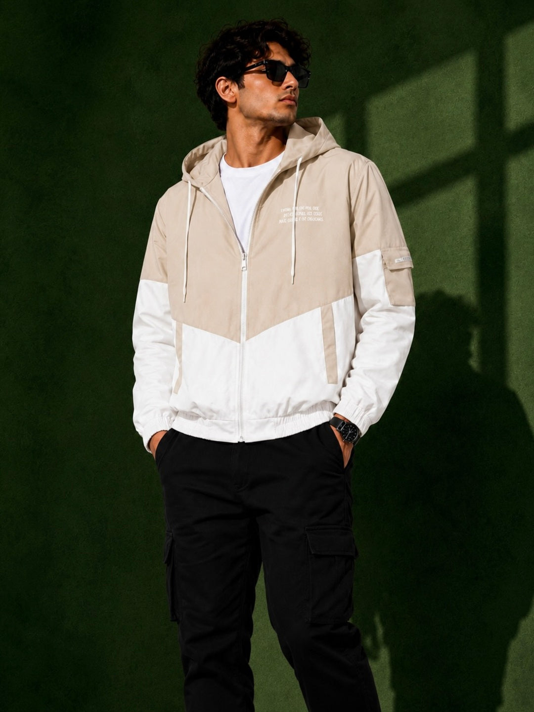 ZYRONA Men Colorblock Casual Jacket