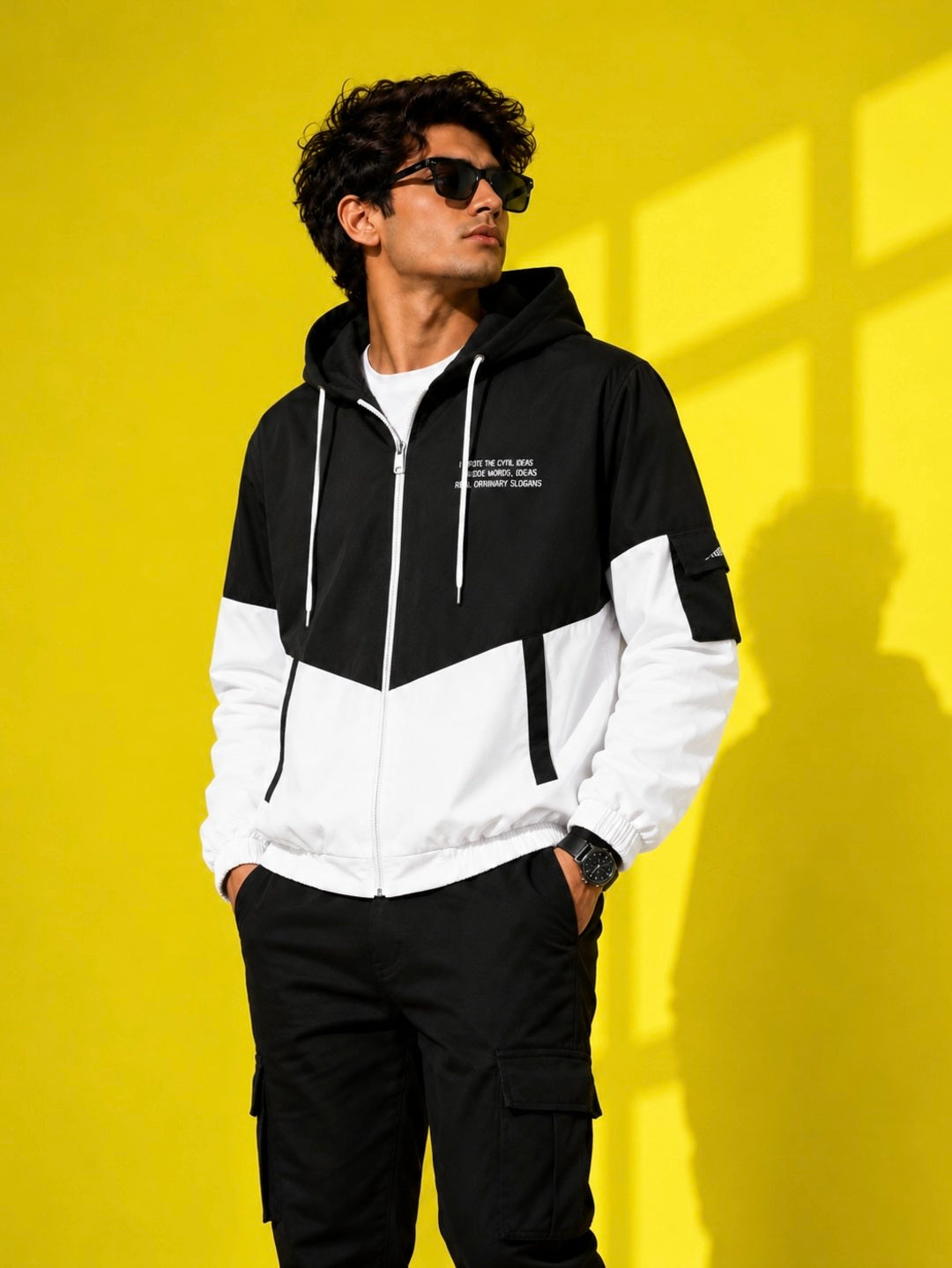 ZYRONA Men Colorblock Casual Jacket