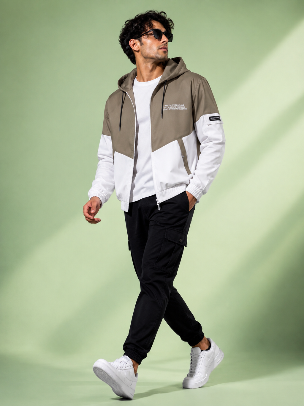 ZYRONA Men Colorblock Casual Jacket
